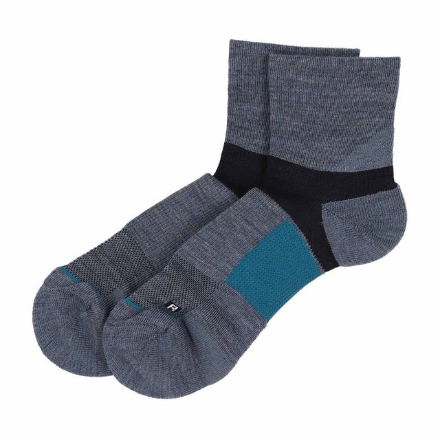 トレッキング ソックス ウールサポートソックス ショート丈 （NAVY）