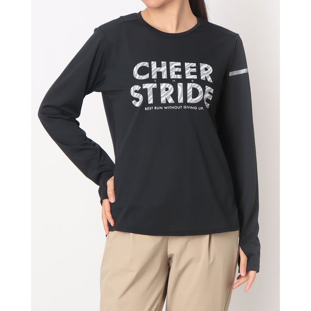 レディース 陸上/ランニング 長袖Tシャツ ランニング レディスグラフィック長袖Tシャツ TR-3R2725TL （ブラック）