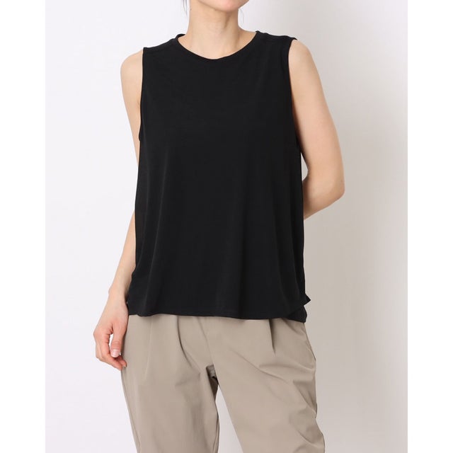 レディース フィットネス タンクトップ シアーノースリーブTシャツ TR-3F2326TS （BK）