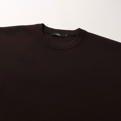 ライフスタイル ウェア ウォッシャブルニットクルーネックセーター （BROWN）｜詳細画像