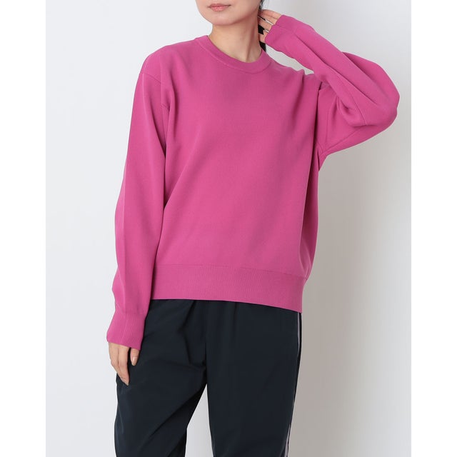 ライフスタイル ウェア ウォッシャブルニットクルーネックセーター （PINK）