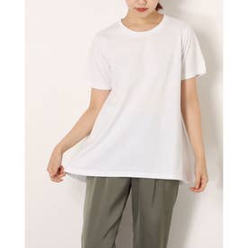 レディース 半袖Tシャツ SMART USAコットンAラインチュニックTシャツ TRー9C2232TS （ホワイト）