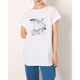 レディース 半袖Tシャツ SMARTアーティストコラボチュニックTシャツ TRー9C2192TS （ホワイト）