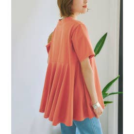 バックフレアデザインTシャツ （オレンジ）
