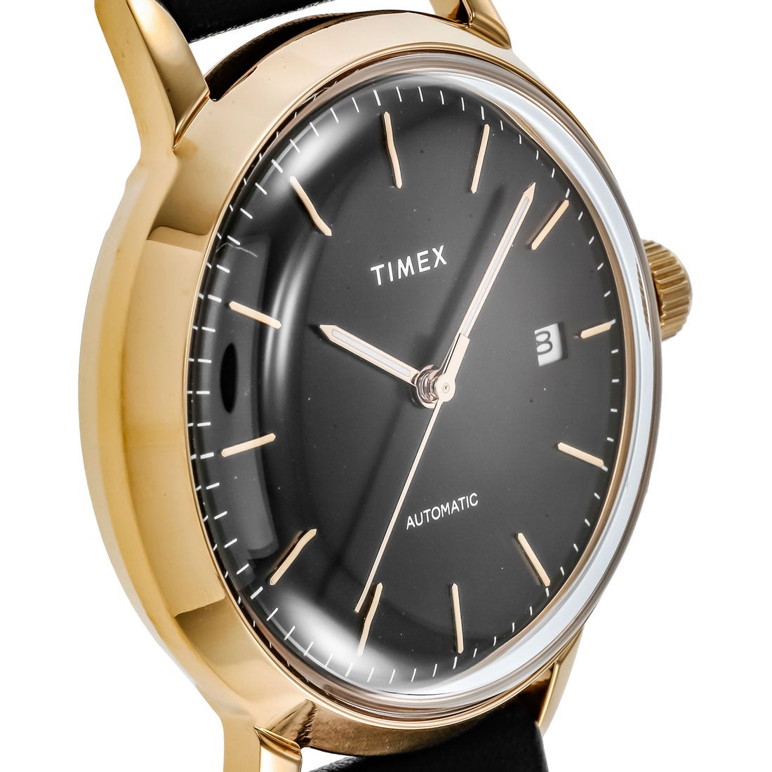 タイメックス TIMEX マーリン オートマチック メンズ 時計 TW2T22800 自動巻 ブラック レザー （ブラック）