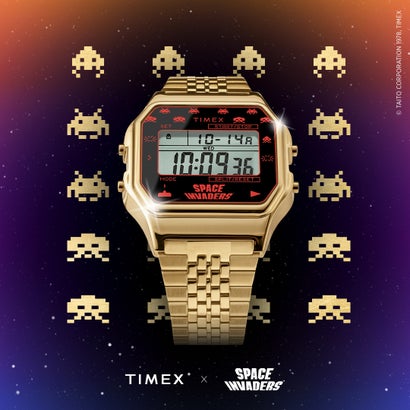 タイメックス TIMEX スペースインベーダー コラボ ユニセックス 時計 TW2V30100 クォーツ デジタル ステンレススチール （デジタル）｜詳細画像