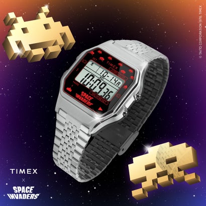 タイメックス TIMEX スペースインベーダー コラボ ユニセックス 時計 TW2V30000 クォーツ デジタル ステンレススチール （デジタル）｜詳細画像