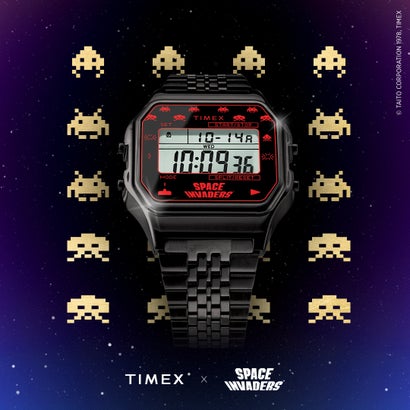 タイメックス TIMEX スペースインベーダー コラボ ユニセックス 時計 TW2V30200 クォーツ デジタル ステンレススチール （デジタル）｜詳細画像