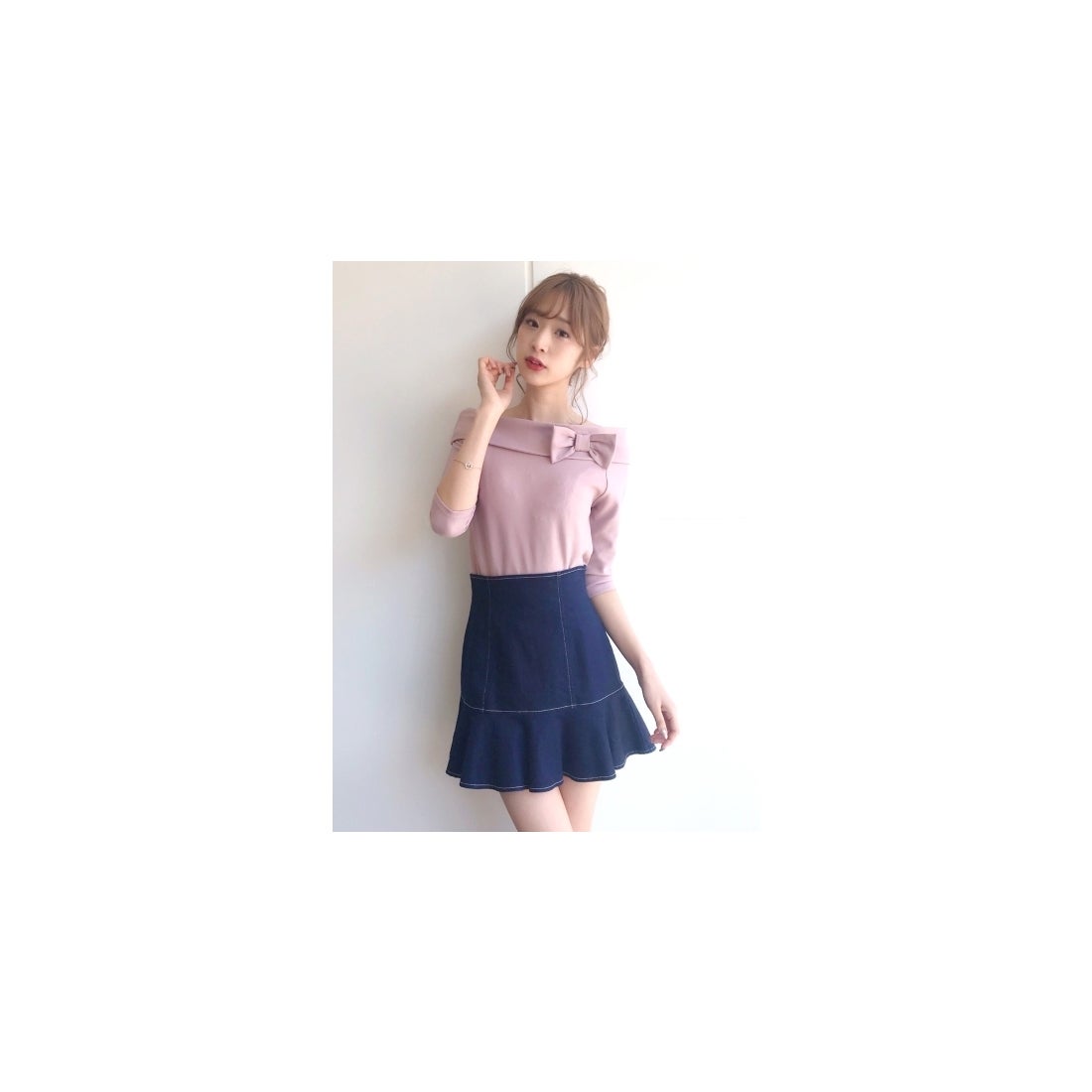 TITTY&CO. オフショルリボンカットトップス マルチ -アウトレット通販