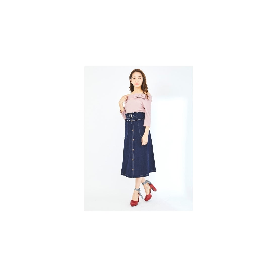 TITTY&CO. オフショルリボンカットトップス マルチ -アウトレット通販 