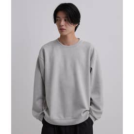 シルキータッチスエード クルーネックスウェット （ライトグレー(011)）