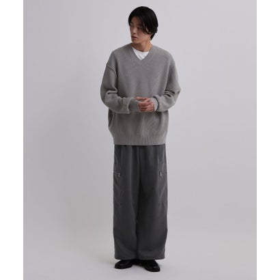 ZIPスラックスカーゴパンツ （チャコールグレー(014)）｜詳細画像