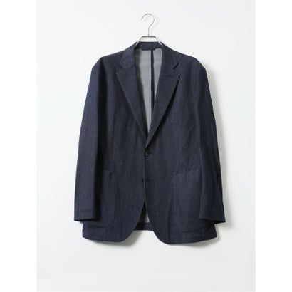 グランバック GRAND-BACK 【大きいサイズ】ジャケット メンズ ビジネス セットアップ可能 ストレッチ ハンドウォッシャブル デニム調 2ボタン テーラード グランバック （紺）｜詳細画像
