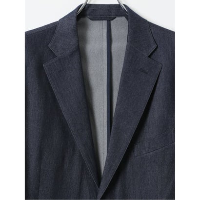 グランバック GRAND-BACK 【大きいサイズ】ジャケット メンズ ビジネス セットアップ可能 ストレッチ ハンドウォッシャブル デニム調 2ボタン テーラード グランバック （紺）｜詳細画像