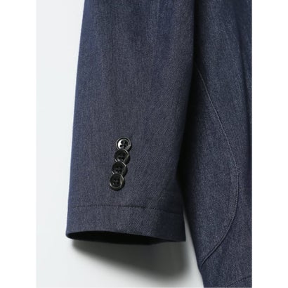 グランバック GRAND-BACK 【大きいサイズ】ジャケット メンズ ビジネス セットアップ可能 ストレッチ ハンドウォッシャブル デニム調 2ボタン テーラード グランバック （紺）｜詳細画像