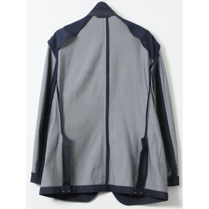 グランバック GRAND-BACK 【大きいサイズ】ジャケット メンズ ビジネス セットアップ可能 ストレッチ ハンドウォッシャブル デニム調 2ボタン テーラード グランバック （紺）｜詳細画像