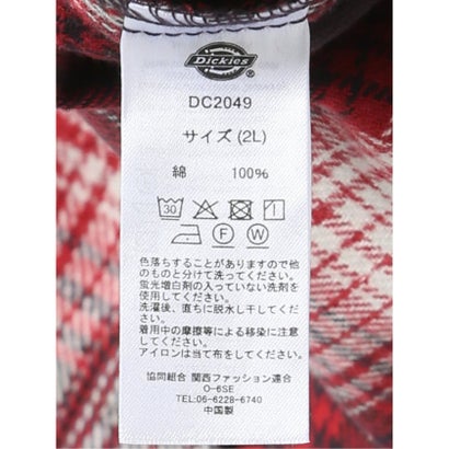 【大きいサイズ】ディッキーズ シャツ メンズ 長袖 フランネル 綿 コットン レギュラーカラー チェック （こげ茶）｜詳細画像