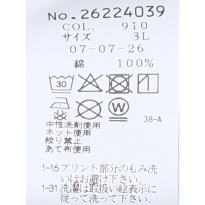 【大きいサイズ】シナコバ シャツ メンズ 長袖 オックス 綿 コットン ボタンダウン プリント 総柄 マリン （白）｜詳細画像