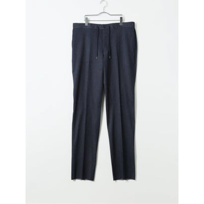 グランバック GRAND-BACK 【大きいサイズ】スラックス メンズ ビジネス パンツ セットアップ可能 ストレッチ デニム調 ノータック テーパード グランバック （紺）｜詳細画像