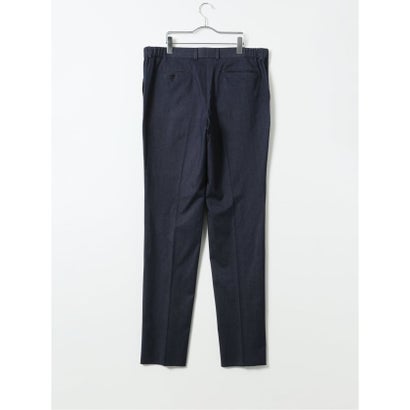 グランバック GRAND-BACK 【大きいサイズ】スラックス メンズ ビジネス パンツ セットアップ可能 ストレッチ デニム調 ノータック テーパード グランバック （紺）｜詳細画像