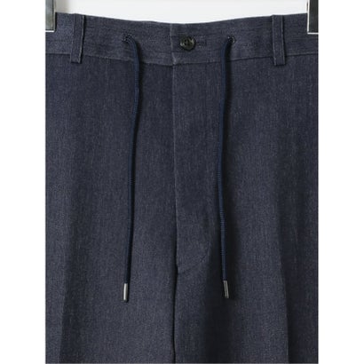 グランバック GRAND-BACK 【大きいサイズ】スラックス メンズ ビジネス パンツ セットアップ可能 ストレッチ デニム調 ノータック テーパード グランバック （紺）｜詳細画像