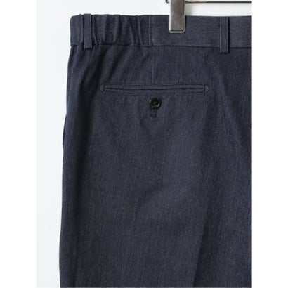 グランバック GRAND-BACK 【大きいサイズ】スラックス メンズ ビジネス パンツ セットアップ可能 ストレッチ デニム調 ノータック テーパード グランバック （紺）｜詳細画像