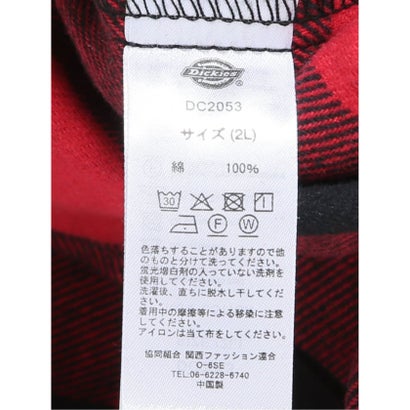 【大きいサイズ】ディッキーズ シャツ メンズ 長袖 フランネル 綿 コットン レギュラーカラー ブロックチェック （白黒）｜詳細画像