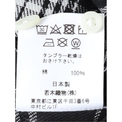 【大きいサイズ】クラシック ザ ブラウンズ シャツ メンズ 長袖 日本製 綿 起毛 チェック 切替 ボタンダウン 胸ポケット （黒）｜詳細画像