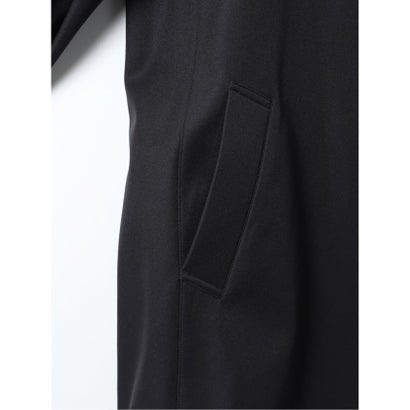 グランバック GRAND-BACK 【大きいサイズ】コート メンズ ビジネス ストレッチ 撥水 ボンディング ステンカラー レイヤード 比翼 4ボタン ミドル ツイル （黒）｜詳細画像