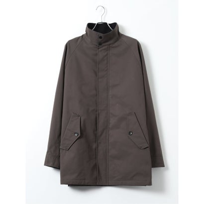 グランバック GRAND-BACK 【大きいサイズ】コート メンズ ビジネス ストレッチ 撥水 中綿 スタンドカラー 比翼 フルジップ ハーフ オックス （黒）｜詳細画像