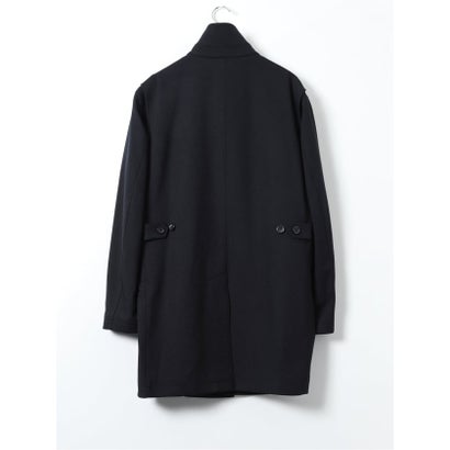 グランバック GRAND-BACK 【大きいサイズ】コート メンズ ビジネス ストレッチ 撥水 防風 中綿ライナー スタンドカラー レイヤード 比翼 4ボタン ミドル ドビー （グレー）｜詳細画像