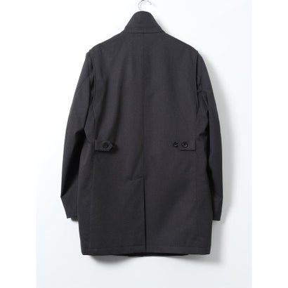 グランバック GRAND-BACK 【大きいサイズ】コート メンズ ビジネス ストレッチ 撥水 防風 中綿ライナー スタンドカラー レイヤード 比翼 4ボタン ミドル ドビー （グレー）｜詳細画像