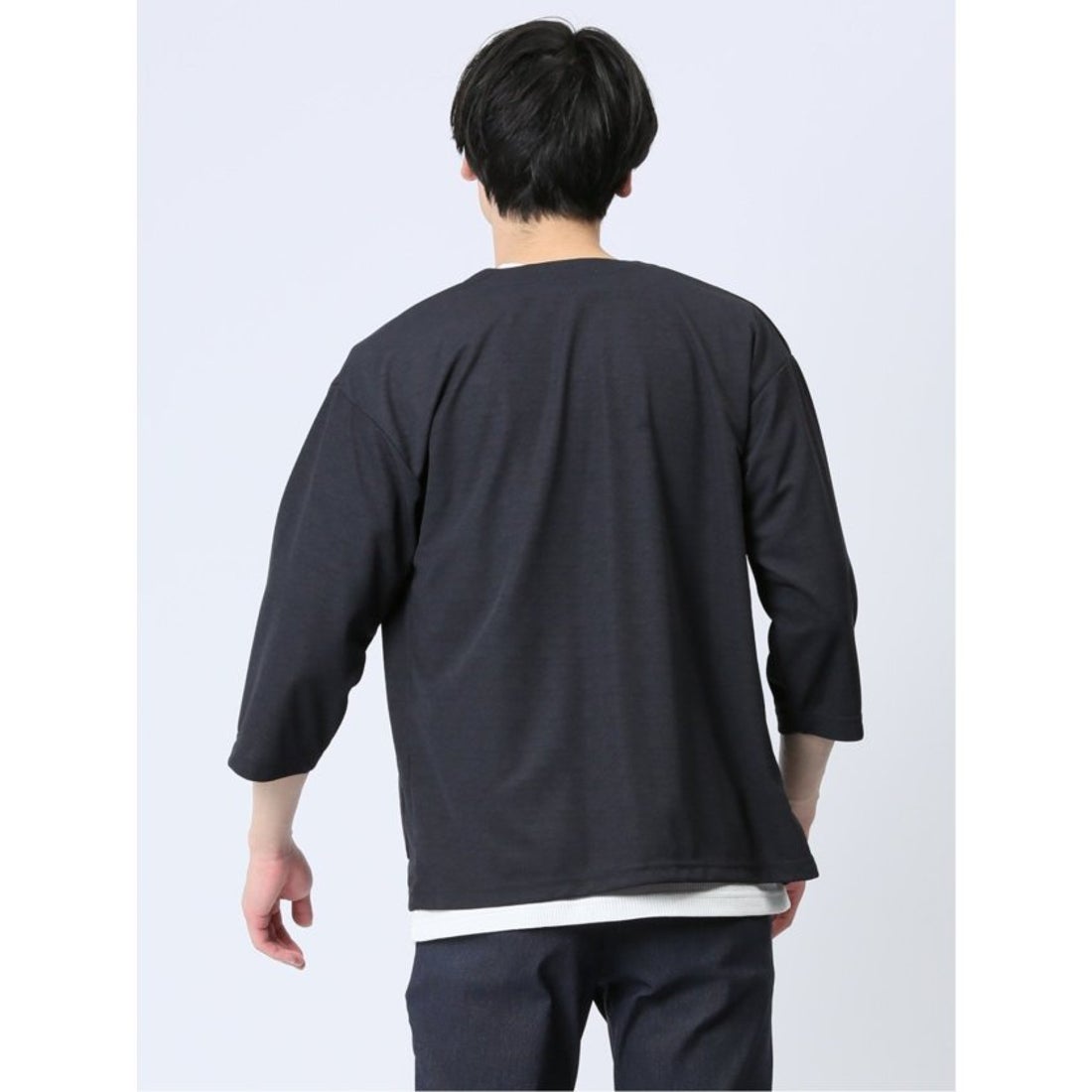 エムエフエディトリアル m.f.editorial 7分袖カーディガン&半袖Tシャツ 