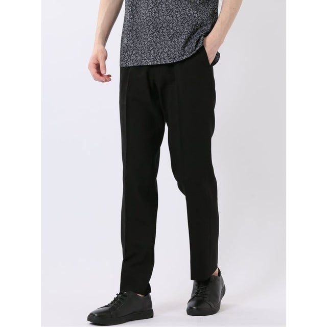 【ストレッチ ウォッシャブル】 ストレッチ ウォッシャブル ノータック パンツ （黒）