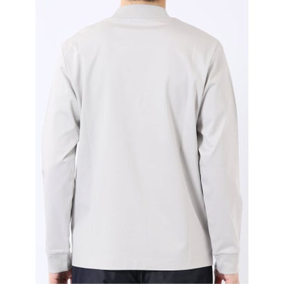 エムエフエディトリアル m.f.editorial Tシャツ メンズ 長袖 ストレッチ UV 綿 コットン 無地 シルケット スムス モックネック ドレスT （黒）｜詳細画像