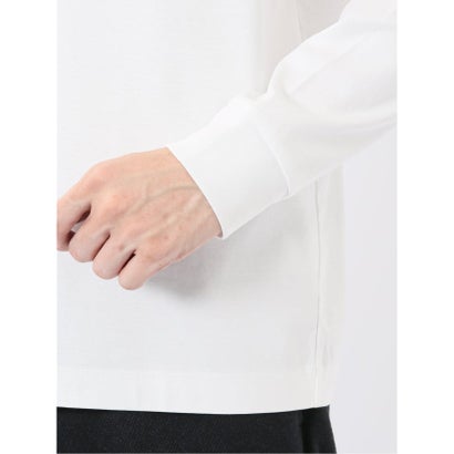 エムエフエディトリアル m.f.editorial Tシャツ メンズ 長袖 ストレッチ UV 綿 コットン 無地 シルケット スムス スロープネック ドレスT （グレー）｜詳細画像
