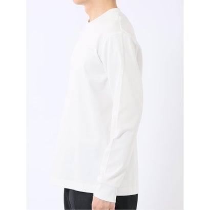 エムエフエディトリアル m.f.editorial Tシャツ メンズ 長袖 ストレッチ UV 綿 コットン 無地 シルケット スムス スロープネック ドレスT （黒）｜詳細画像