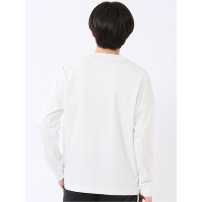 エムエフエディトリアル m.f.editorial Tシャツ メンズ 長袖 ストレッチ UV 綿 コットン 無地 シルケット スムス スロープネック ドレスT （ワイン）｜詳細画像