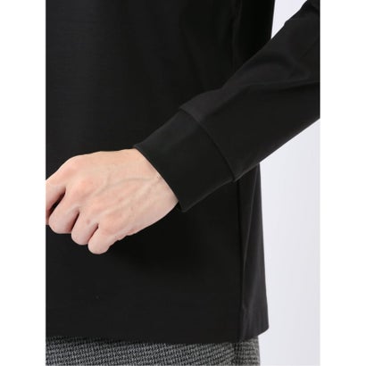エムエフエディトリアル m.f.editorial Tシャツ メンズ 長袖 ストレッチ UV 綿 コットン 無地 シルケット スムス スロープネック ドレスT （ワイン）｜詳細画像