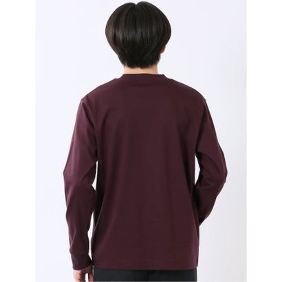 エムエフエディトリアル m.f.editorial Tシャツ メンズ 長袖 ストレッチ UV 綿 コットン 無地 シルケット スムス スロープネック ドレスT （白）｜詳細画像