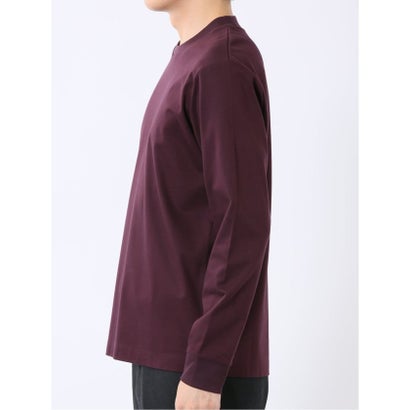 エムエフエディトリアル m.f.editorial Tシャツ メンズ 長袖 ストレッチ UV 綿 コットン 無地 シルケット スムス スロープネック ドレスT （白）｜詳細画像