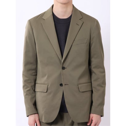 ジャケット メンズ ビジネス セットアップ可能 ストレッチ 吸水速乾 UV イージーケア スリム 2ボタン テーラード サテン （紺）｜詳細画像
