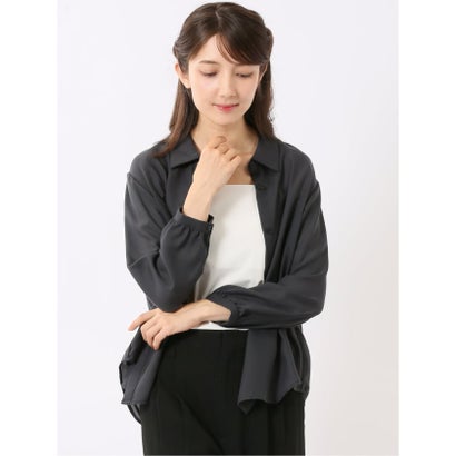 ブラウス レディース 長袖 軽量 UV 前開き レギュラーカラー シャツ ややゆったり （アイボリー）｜詳細画像