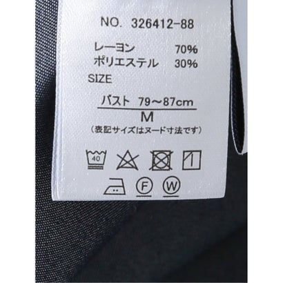 ブラウス レディース 長袖 プルオーバー リボン ボウタイ シャンブレー シャツ ゆったり （紺）｜詳細画像