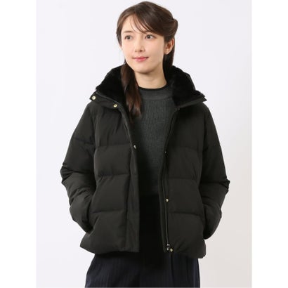 エムエフエディトリアル m.f.editorial ブルゾン アウター レディース 中綿 撥水 静電防止 ウォッシャブル フード 衿ボア取り外し可能 ショート （こげ茶）｜詳細画像