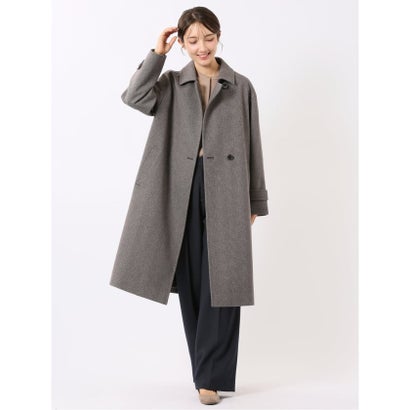 エムエフエディトリアル m.f.editorial コート レディース ストレッチ ハンドウォッシャブル ステンカラー チェスター 2WAY ロング ややゆったり （アイボリー）｜詳細画像
