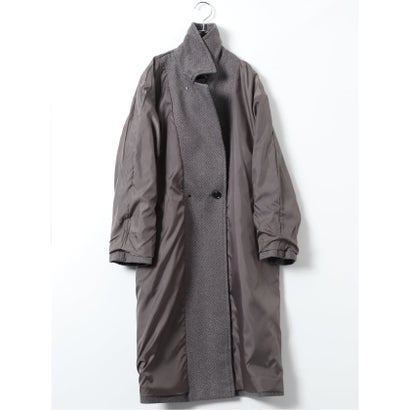 エムエフエディトリアル m.f.editorial コート レディース ストレッチ ハンドウォッシャブル ステンカラー チェスター 2WAY ロング ややゆったり （アイボリー）｜詳細画像