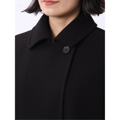 エムエフエディトリアル m.f.editorial コート レディース ストレッチ ハンドウォッシャブル ステンカラー チェスター 2WAY ロング ややゆったり （黒）｜詳細画像