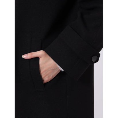 エムエフエディトリアル m.f.editorial コート レディース ストレッチ ハンドウォッシャブル ステンカラー チェスター 2WAY ロング ややゆったり （黒）｜詳細画像
