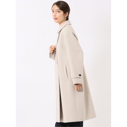 エムエフエディトリアル m.f.editorial コート レディース ストレッチ ハンドウォッシャブル ステンカラー チェスター 2WAY ロング ややゆったり （黒）｜詳細画像